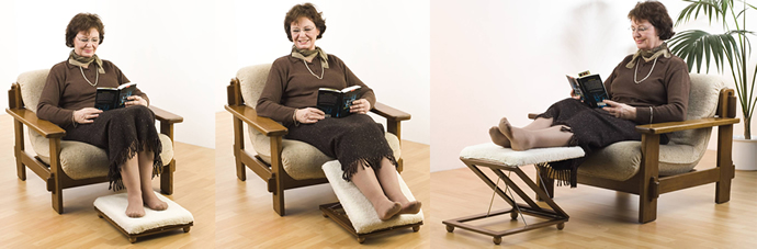Z-Relaxer®, Ontspan u in totaal comfort, met uw persoonlijke comfort voeten rustbankje